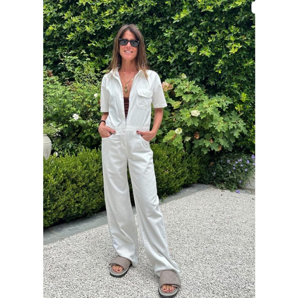 Rivet Utility NEW The Worker White Jumpsuit Medium